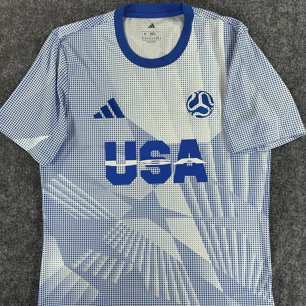 Adidas USMNT 2026 FIFA World Cup USA Jersey White Blue JI7635 Men's M NWT